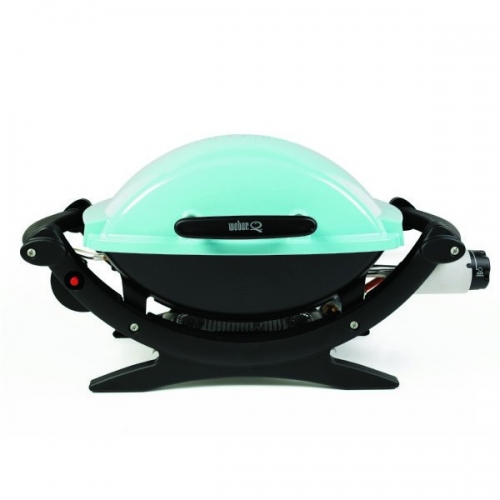 Weber Q 100 Portable Propane Gas Grill Baby Blue/Teal