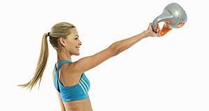 Extreme Kettlebell Cardio Workout - Kettlebell Fitness Woman