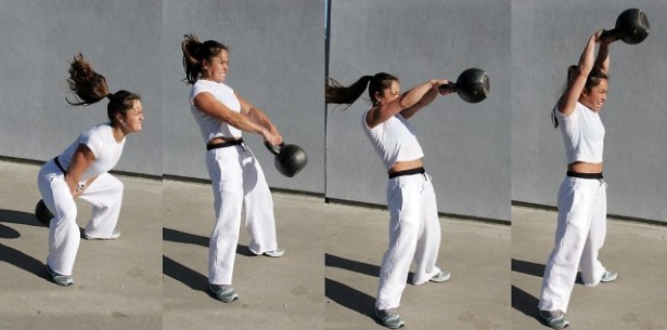 Kettlebell Cardio Workouts - Kettlebell Swing Fitness Woman